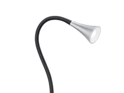 LED Klemmleuchten 2er SET 1 flammig Schwanenhalslampe in Silber/Schwarz