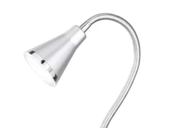 LED Klemmleuchten 2er SET 1 flammige Kunststoff Schwanenhalslampe in Silber