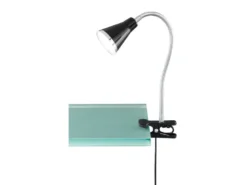 LED Klemmleuchten 2er SET 1 flammige Kunststoff Schwanenhalslampe in Schwarz