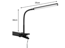 LED Klemmleuchte NEVADA Schwarz dimmbar & 3 Lichtfarben, Höhe 38-69cm