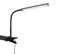 LED Klemmleuchte NEVADA Schwarz dimmbar & 3 Lichtfarben, Höhe 38-69cm