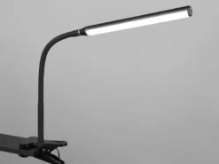 LED Klemmleuchte NEVADA Schwarz dimmbar & 3 Lichtfarben, Höhe 38-69cm