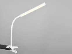 LED Klemmleuchte NEVADA Weiß dimmbar & 3 Lichtfarben, Höhe 38-69cm