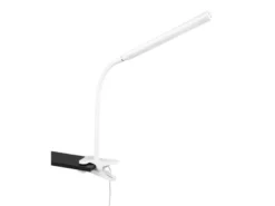 LED Klemmleuchte NEVADA Weiß dimmbar & 3 Lichtfarben, Höhe 38-69cm