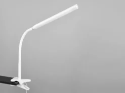 LED Klemmleuchte NEVADA Weiß dimmbar & 3 Lichtfarben, Höhe 38-69cm