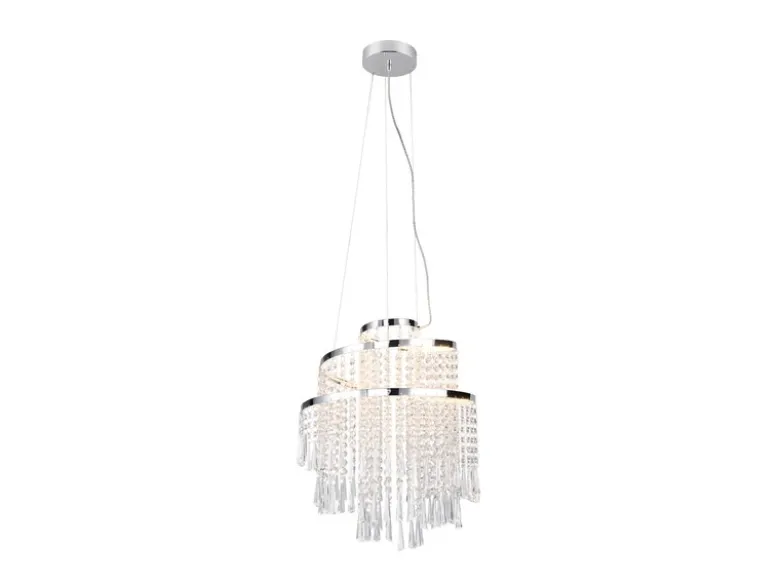 LED Kronleuchter mit Acryl Kristallbehang und Fernbedienung Ø 38cm