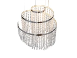 LED Kronleuchter POMP mit Acryl Kristallbehang und Fernbedienung Ø 38cm