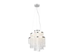 LED Kronleuchter POMP mit Acryl Kristallbehang und Fernbedienung Ø 38cm