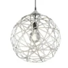 LED Kugel Pendelleuchte Grau Antik mit Drahtgeflecht, Ø 40cm