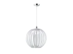 LED Kugel Pendelleuchte mit Acryllamellen transparent, Ø 40cm