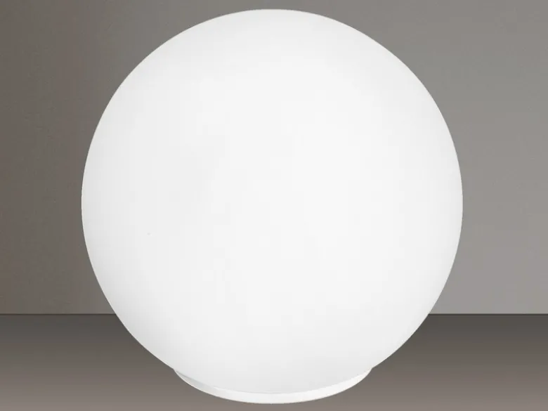 LED Kugel Tischleuchte Glaskugel Lampenschirm in Opalweiß, Ø 35cm