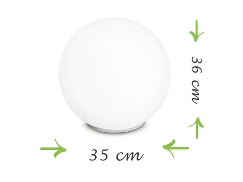 LED Kugel Tischleuchte Glaskugel Lampenschirm in Opalweiß, Ø 35cm