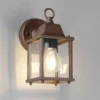 LED Landhausstil Außenwandleuchte, Wandlaterne Rostbraun, Höhe 22cm