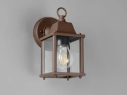 LED Landhausstil Außenwandleuchte, Wandlaterne Rostbraun, Höhe 22cm