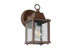 LED Landhausstil Außenwandleuchte, Wandlaterne Rostbraun, Höhe 22cm