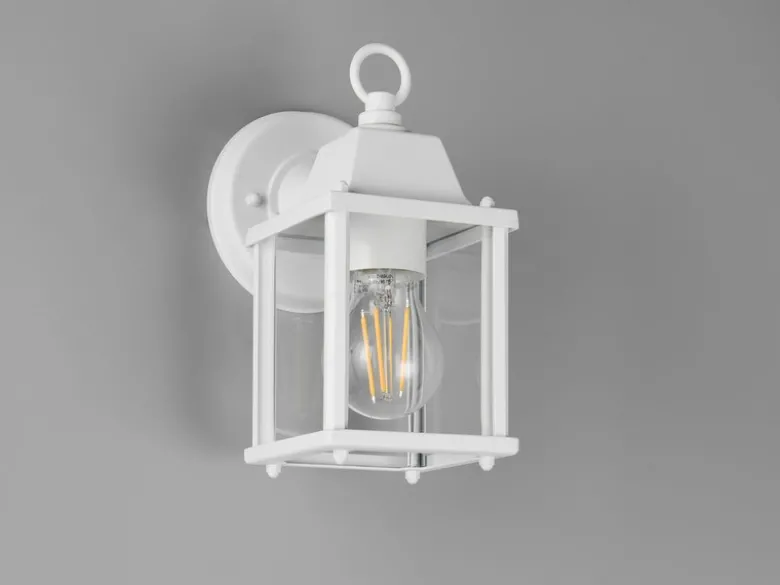 LED Landhausstil Außenwandleuchte, Wandlaterne Weiß, Höhe 22cm