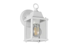 LED Landhausstil Außenwandleuchte, Wandlaterne Weiß, Höhe 22cm