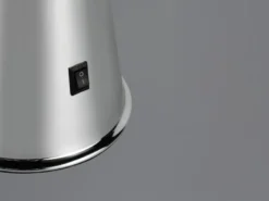 LED Lavalampe ETNA im 90er Jahre Design, Silber mit grüner Lava, Höhe 39,5cm