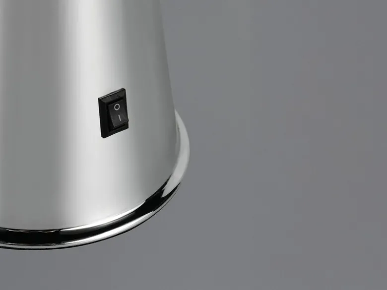 LED Lavalampe ETNA im 90er Jahre Design, Silber mit grüner Lava, Höhe 39,5cm