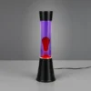 LED Lavalampe ETNA im 90er Jahre Design, Schwarz mit roter Lava, Höhe 39,5cm