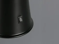 LED Lavalampe ETNA im 90er Jahre Design, Schwarz mit roter Lava, Höhe 39,5cm