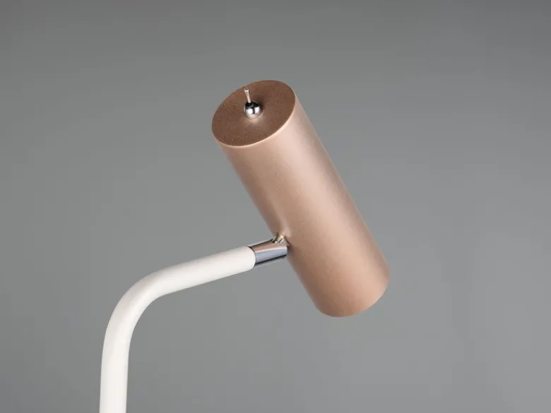 LED Leseleuchte Metall Coffee / Weiß, Spot schwenkbar, Höhe 151cm