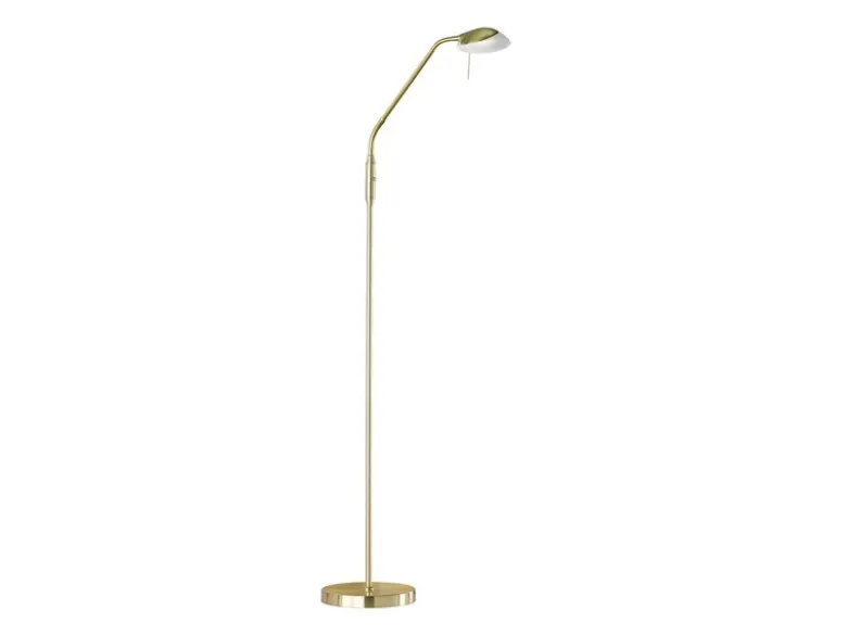 LED Leseleuchte POOL Messing dimmbar, Höhe 160cm