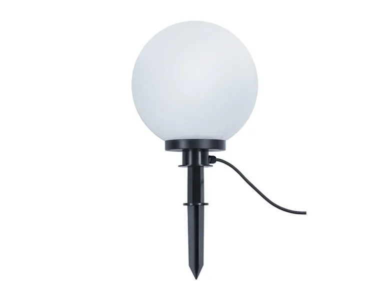 LED Leuchtkugel für den Garten mit Strom Weiß, 5m Kabel, Ø 30cm