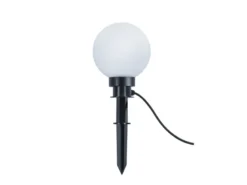 LED Leuchtkugel für den Garten mit Strom Weiß, 5m Kabel, Ø 20cm