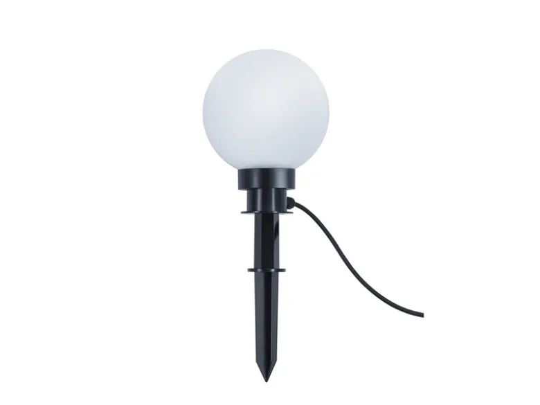 LED Leuchtkugel für den Garten mit Strom Weiß, 5m Kabel, Ø 20cm