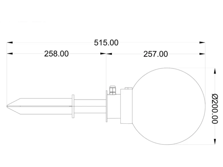 LED Leuchtkugel für den Garten mit Strom Weiß, 5m Kabel, Ø 20cm