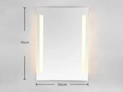 LED Lichtspiegel Bad Wandspiegel LINA rechteckig 50x70cm