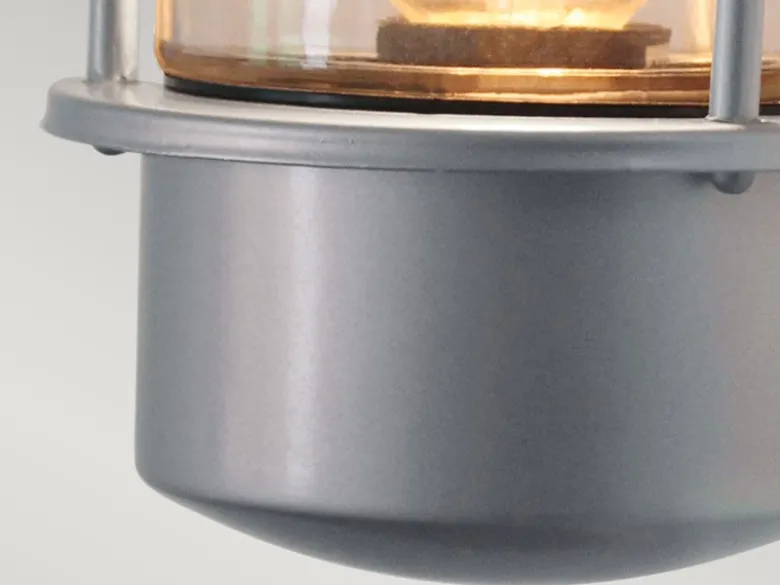 LED Moderne Außen Wandlaterne aus Edelstahl, Silber Höhe 24cm