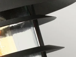 LED Moderne Außen Wandlaterne aus Edelstahl, Schwarz Höhe 24cm