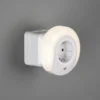 LED Nachtlicht BAILEY Plug-in mit Steckdose & Dämmerungssensor - Ø 9cm