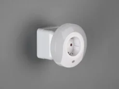 LED Nachtlichter 2er SET Plug-in mit Steckdose & Dämmerungssensor - Ø 9cm