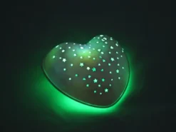LED Nachtlicht SOLAR HEART, projiziert Herzen/Sterne, mit Solar/USB aufladbar