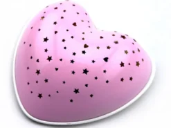 LED Nachtlicht SOLAR HEART, projiziert Herzen/Sterne, mit Solar/USB aufladbar
