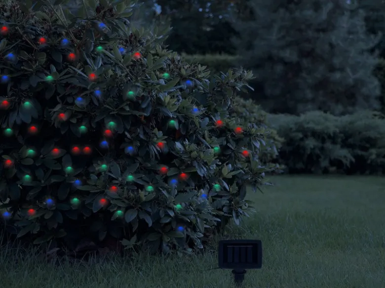 LED Outdoor Solar Lichterkette RGB Weihnachtsbeleuchtung, Länge 12 Meter