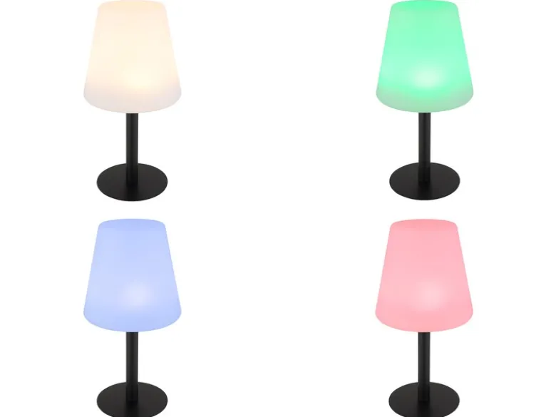 LED Outdoor Solar Tischleuchte mit RGB Farbwechsel, Höhe 30cm