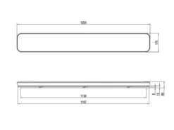 LED Panel Deckenleuchte BLANCA flach, hell & dimmbar, Neutralweiß, Breite 120cm