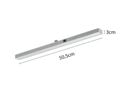LED Panel Grau Breite 50,5cm für 2-Phasen Schienensystem DUOline