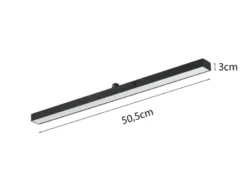 LED Panel Schwarz Breite 50,5cm für 2-Phasen Schienensystem DUOline