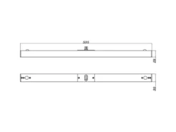LED Panel Weiß Breite 50,5cm für 2-Phasen Schienensystem DUOline