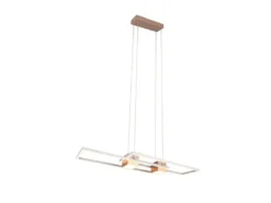 LED Pendelleuchte ALBANY Coffee mit Fernbedienung dimmbar lang, Breite 100cm
