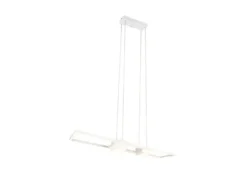 LED Pendelleuchte ALBANY Weiß mit Fernbedienung dimmbar lang, Breite 100cm