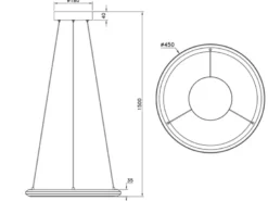 LED Pendelleuchte AMADOR Metall Silber, dimmbar & Lichtfarbe einstellbar Ø 45cm