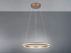 LED Pendelleuchte AMADOR Metall Coffee, dimmbar & Lichtfarbe einstellbar Ø 45cm