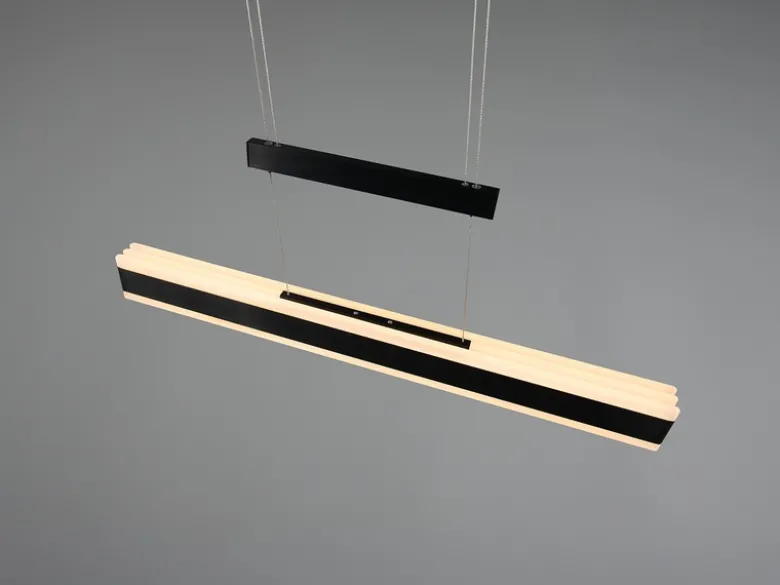 LED Pendelleuchte ARCOLA ausziehbar höhenverstellbar Schwarz, max. Breite 152cm
