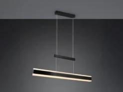 LED Pendelleuchte ARCOLA ausziehbar höhenverstellbar Schwarz, max. Breite 152cm